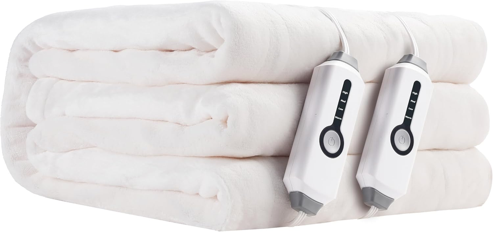 84x90 Queen Electric Heated Blanket Dual Control Flannel Warming