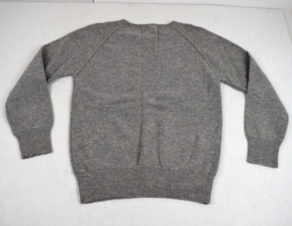 Suéter Vintage Willi Smith Talla M Años 80 Gris Lana de Cordero V Ribb Sudadera Estilo Foto 2 de 4