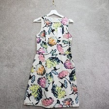 Warehouse Shift Dress Women's 10 Multicolor Floral Cottagecore Holiday Spring