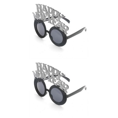  2 Count Photo Booth Requisiten Foto Partybrille Frohe Neujahrsbrille