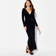 Women's Cozy Long Sleeve Maxi Empire Waist Dress - Wild Fable