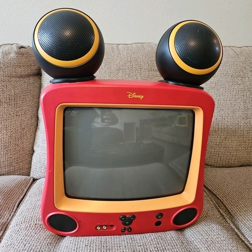 Disney 13" Mickey Mouse Special Edition CRT TV DT1300-C Tested Works - Picture 2 of 19