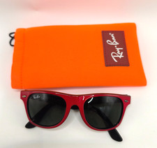 Ray-Ban Junior Sunglasses RJ9035-S Wayfarer Black Red Frame w/ Soft Pouch Case