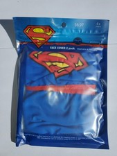 NEW 2 pc Superman Face Masks Cover Washable Reusable Youth One Size 4