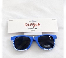 Cat Jack Youth Shark Themed Sunglasses UV Protection Blue White Unisex Kids