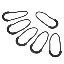 Zipper Pulls Replacement, 15 Pack Extension Cord Handle for Bags, Black