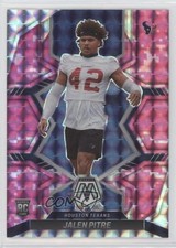 2022 Panini Mosaic Rookies Pink Camo Mosaic Prizm Jalen Pitre #382 0wm5