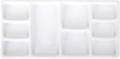 Vanenjoy White Square Ceramic Artist Paint Palette,Porcelain Watercolor Palette,