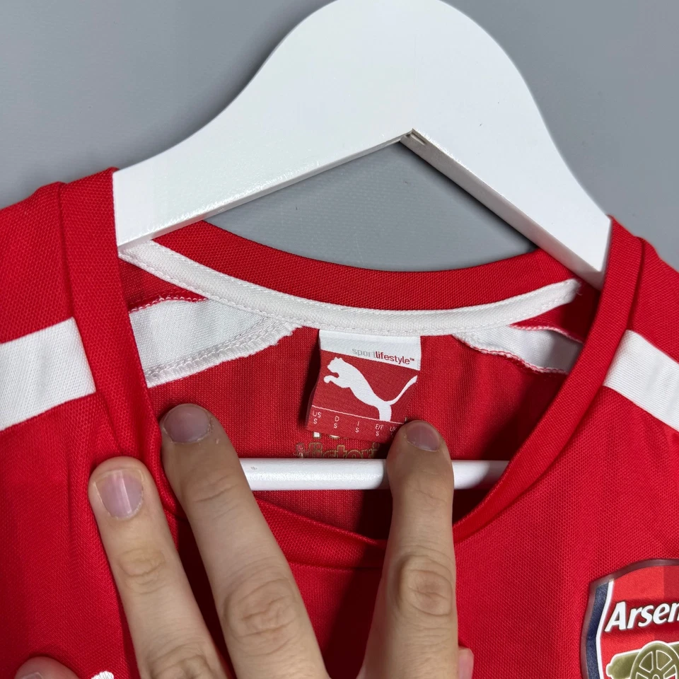 ARSENAL LONDON 2014 2015 HOME FOOTBALL SHIRT JERSEY #11 OZIL PUMA SIZE S - Image 3 of 4