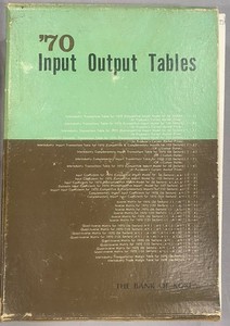 The Bank of Korea Input Output Tables 1970