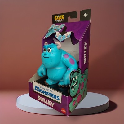Disney Pixar Click Figs SULLEY 3'' Action Move Click to Change Figure 2 Poses NEW
