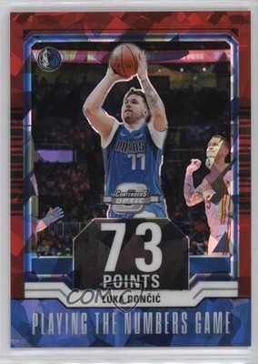 2023-24 Panini Contenders Optic Red Cracked Ice Prizm 35/175 Luka Doncic #1 9l4