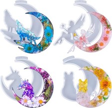 LET'S RESIN Resin Molds, Crescents Moon Epoxy Silicone White