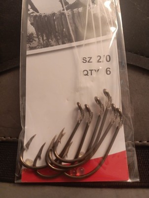 Free Shipping Eagle Claw Fishing - 031 Bronze Plain Shank Fish Hooks - Size2/0