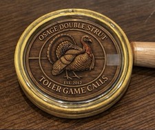 Osage  Turkey Pot Call Crystal / Slate Double Sided W/2 Strikers Hand Crafted