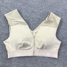 Tommie Copper Sports Bra Womens Large Beige Shoulder Support Copper Znergy