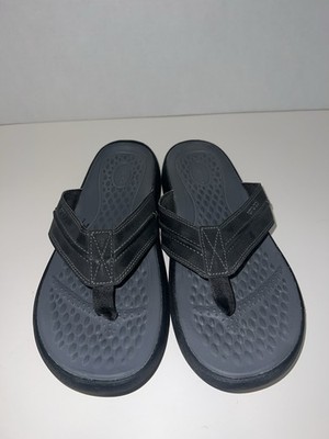 Crocs Men's LiteRide Flip Flops Size 11 Black And Gray