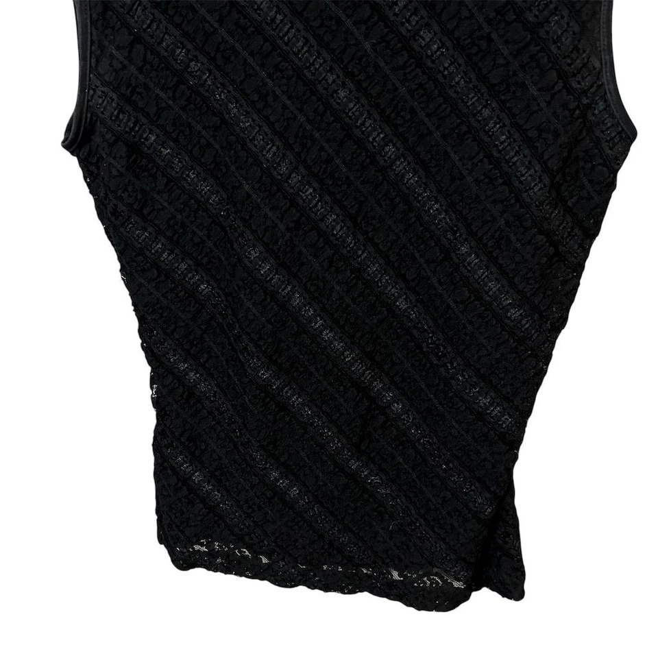 Classiques Entier Women's Black Lace Sleeveless Tank Top Size Small Y2K - Image 4 of 4