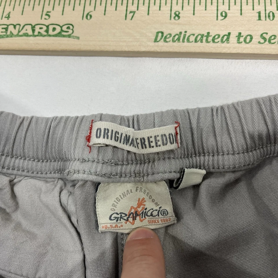 Pantalones Cortos Gramicci Hombres M Original Libertad Lona Cinturón Senderismo Escalada MTB Gris Foto 3 de 4