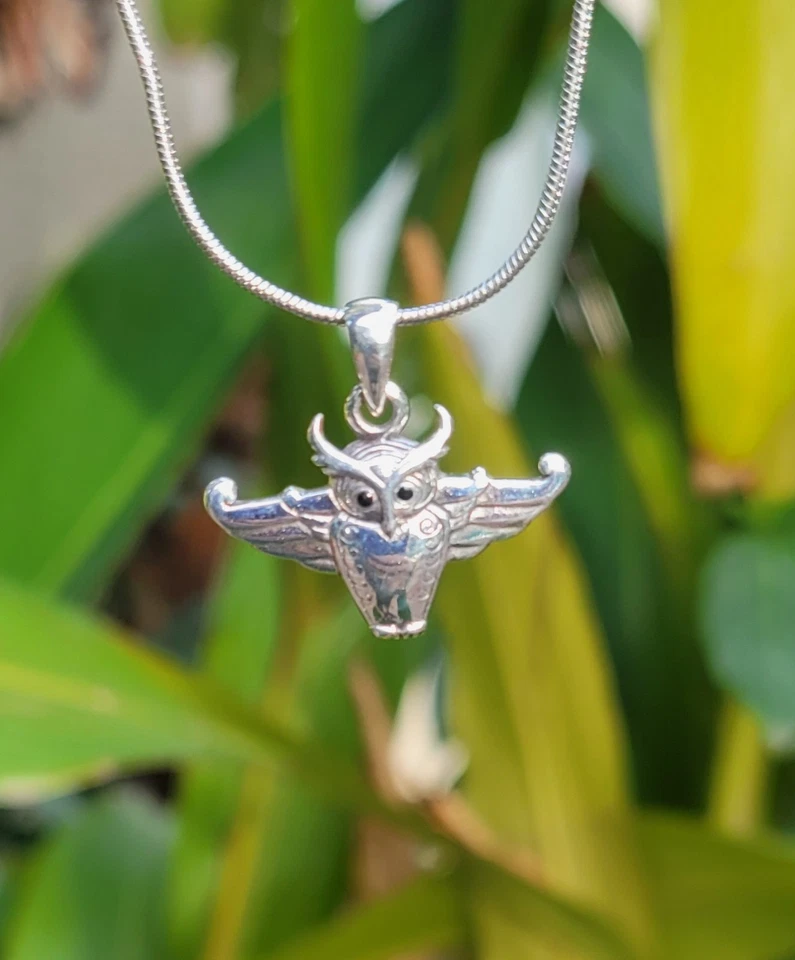 Cari Buziak Designed Owl Sterling Silver Pendant - Image 3 of 3