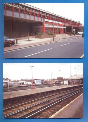 CLAPHAM JUNCTION RAILWAY STATION.6/4/93.2 PHOTOS 10 x 15cms.
