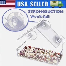 Window Bird Feeder With Strong Suction Cups With 3 Strong Extra Suction Cups US