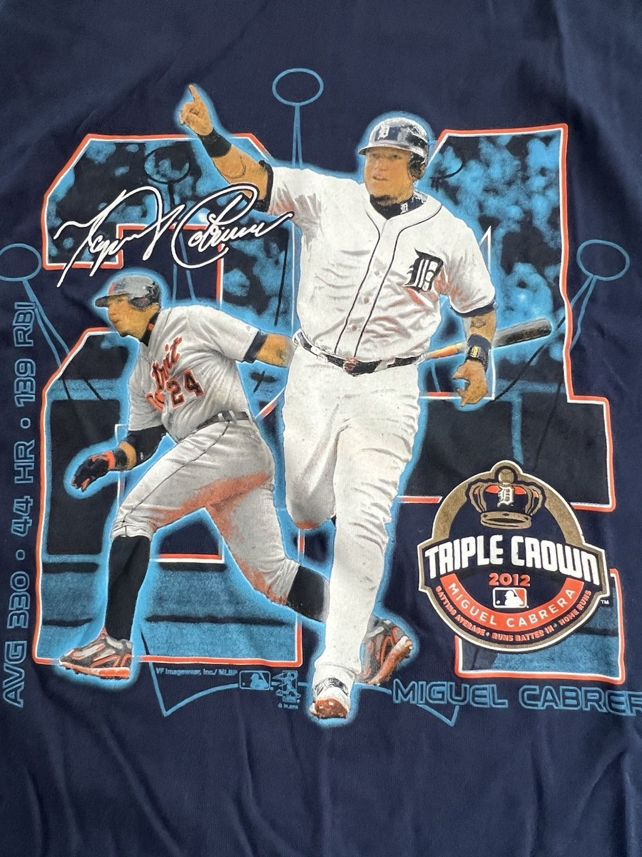 MIGUEL CABRERA TRIPLE CROWN T SHIRT Large Detroit Tigers 2012
