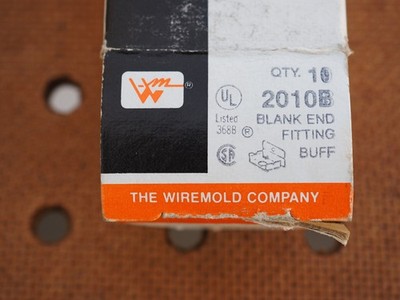 WIREMOLD 2010B BLANK END FITTING BUFF   BOX OF 10