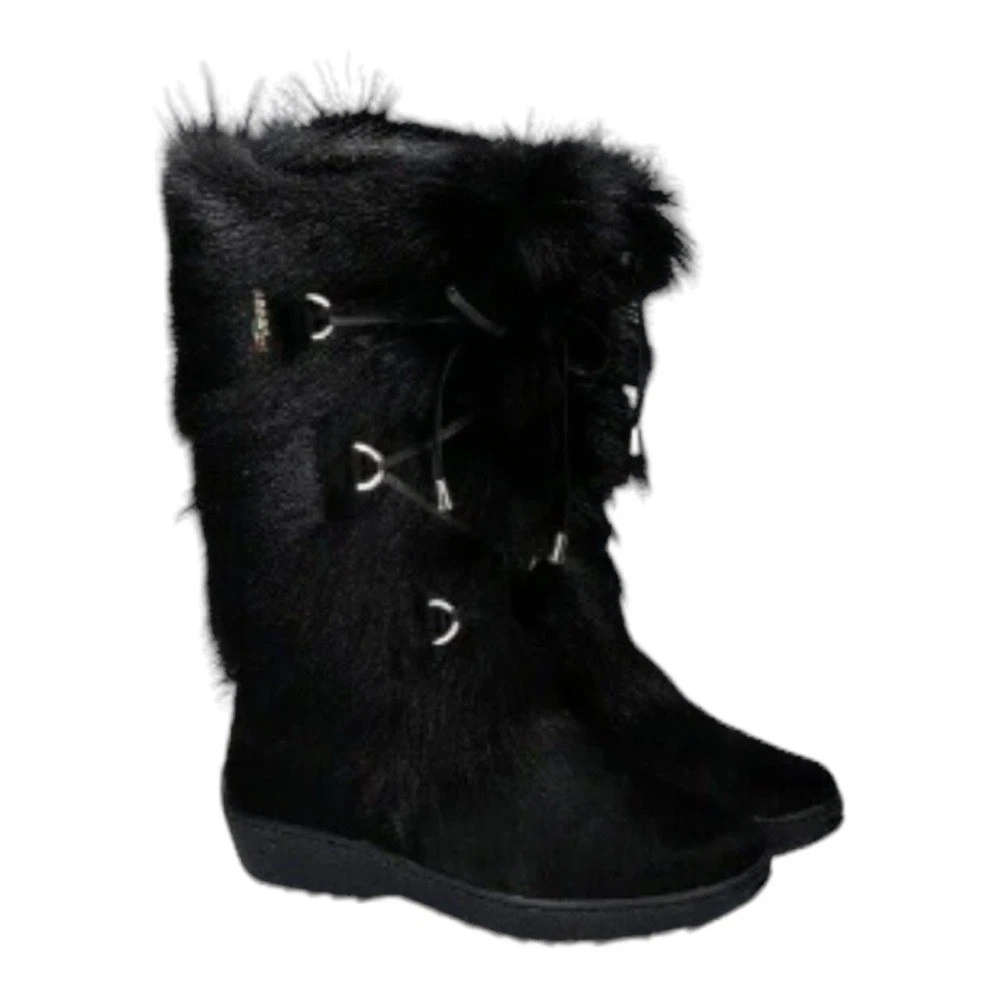 Oscar Sport Faux Fur Boots Julia Apres Ski 37 Black