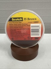 3M 35 Scotch Vinyl Electrical Color Coding Tape, 3/4 in x 66 ft, Brown