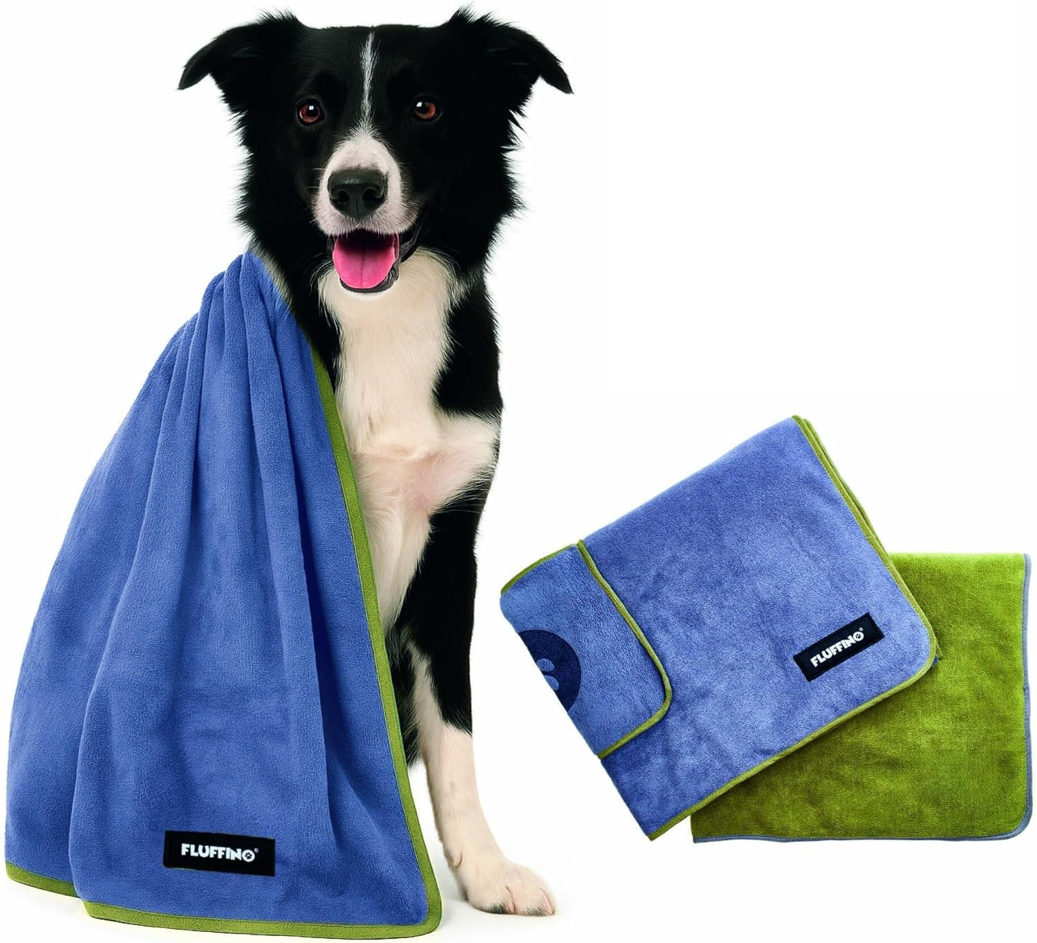 Set Di 2 Asciugamani per Cani 90 X 50 Cm per Cani Di Piccola E Media Taglia, Est