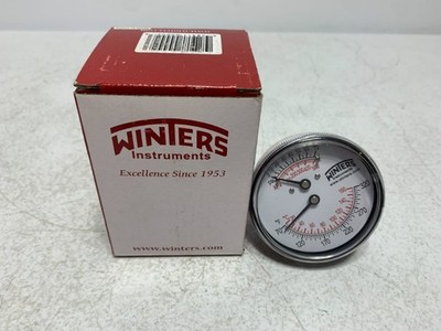 Winters TTD404 Tridicator 2.5'' 0-75 PSI 70-320F 1/4'' NPT Back
