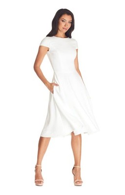 Dress the Population Womens Livia Midi High, White, X-Small US