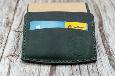 Original Handvertige Kartenhalter Leder-Wallet