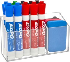 Acrylic Magnet Pen Holder for Whiteboard,Magnetic Dry Erase Marker Holder,Cla...