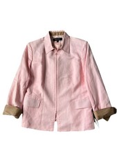 Kasper Light Pink Color Blazer Interior Lining Is A Contrasting Pink And Tan