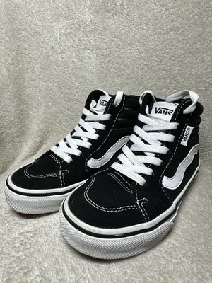 VANS High Top Sneakers Youth Size 13 Black and White Gently Used No Box