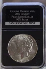 1923 S US Peace Silver Dollar $1 SF Unc Black PCS Slab