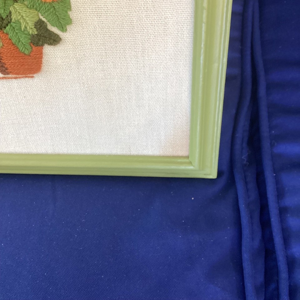 Broderie Crewel Vintage Années 70 Erica Wilson 1975 - Chef Amérindien 19 X 17 Pouces