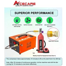 GC20 PCP Air Compressor 4500PSI PCP Airgun Compressor with Built-in Converter