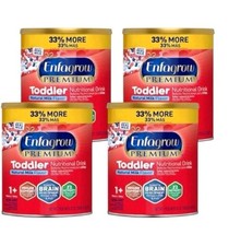 4- 32oz Enfagrow Premium Toddler Natural Milk Flavor Powder