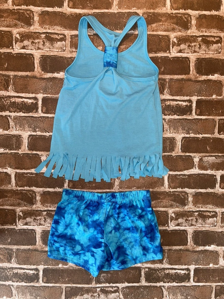 NUEVO CON ETIQUETAS JUSCE GIRLS 5 INCLUSO SIRENAS NECESITAN SU BELLEZA DORMIR PJS PANTALONES CORTOS SIN MANGAS FLECOS Foto 2 de 3