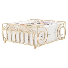 Boston International Caddy Metal Cocktail Holder Holds 5x5in Napkins Garden Gate