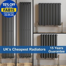 Anthracite Designer Radiator Vertical Horizontal Flat Panel Oval Column Rads