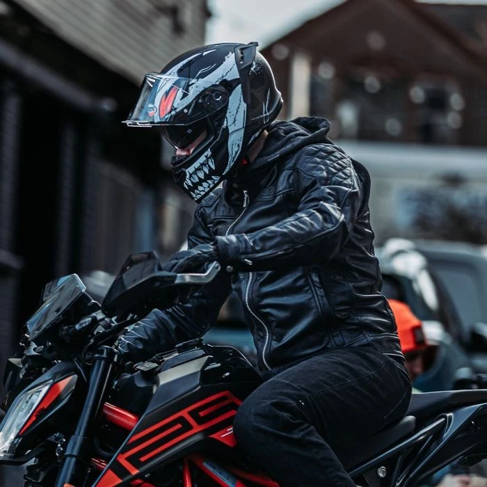 Spada Leather Motorcycle Jacket Lambert Black Cafe Racer Retro Urban Motorbike - Image 3 of 4