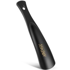 Plastic Shoe Horn 7.5 in Travel Short Portable with Hook
