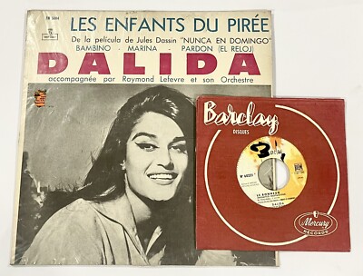 Dalida - Les Enfant Di Piree - Nunca En Domingo - Colombian Press 1960 + Single