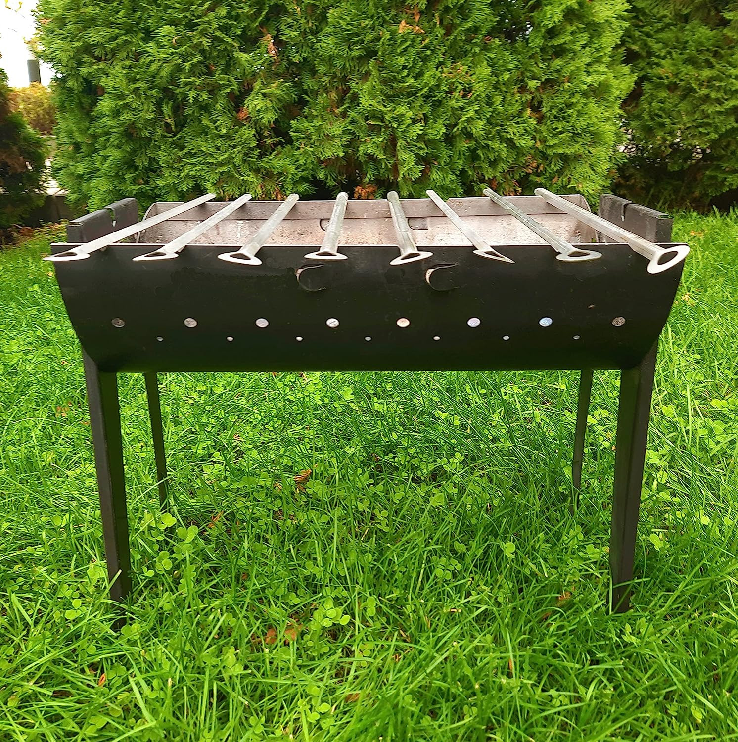 Mangal Grill Shish Kebab Grill Kabob Grill Folding Steel 2Mm Portable