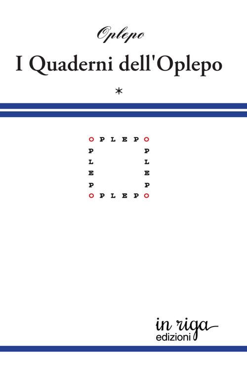 Libri Oplepo - I Quaderni Dell'oplepo #01