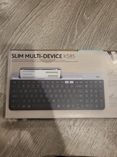 Logitech K585 Multi-Device Slim Wireless Keyboard, Built-in Cradle - Graphite - Picture 3 of 4